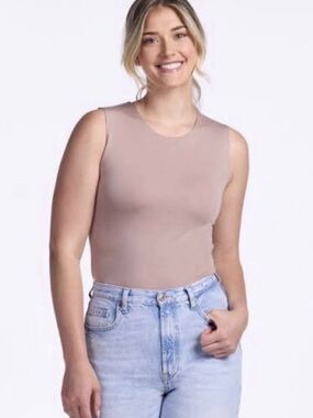WoolX Maggie Merino Bodysuit 1X Mocha Meringue NWT